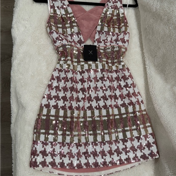 Revolve party, cocktail Pink and Black mini Dress - Picture 3 of 6